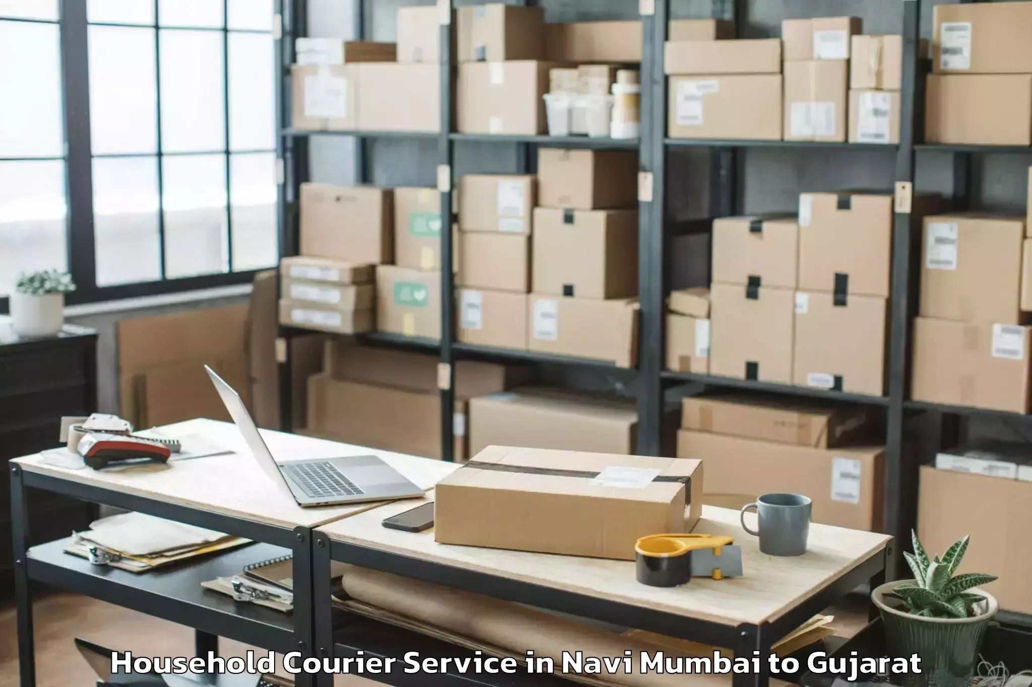 Get Navi Mumbai to Visnagar Household Courier